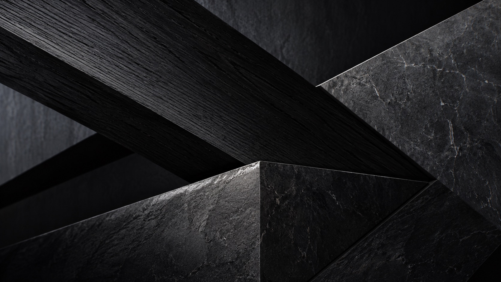 Dark architectural planes and black timber detail
